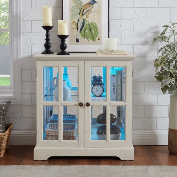 Adjustable Shelves and App-Controlled LED Cabinet / Smart Display Option