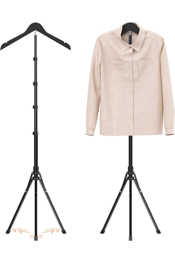 Adjustable Shirt Display Stand 32-63 inch, Multi-Use Foldable Tshirt Display Stand for Vendors , for Cap Gown Graduation Clothes Garment