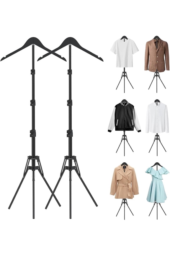 Adjustable Shirt Display Stand 32-63 Inch Foldable Torso Clothes Stand for T Shirts Graduation Cap and Gown Dress Jacket Coat 2 Pcs