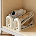 thumbnail image 1 of Adjustable Shoe Slot Organizer Double Layer Shoe Storage Rack Space Saver Shoe Cabinet Organizer Stackable Shoe Holder For Sneakers Slippers Closet Storage Footwear Organizer 2 Pack, 1 of 6