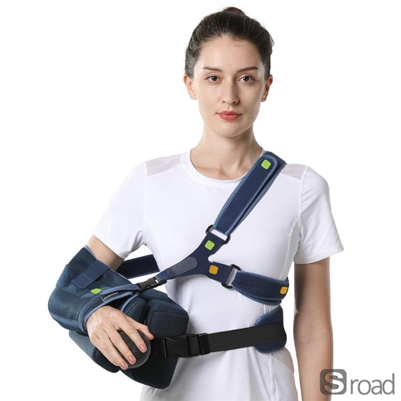 Adjustable Shoulder Abduction Sling & Immobilizer - Post Surgery Brace For Rotator Cuff, Arm Fracture, Dislocation Recovery - Comfortable Support With Removable Pillow For Left Or Right Arm