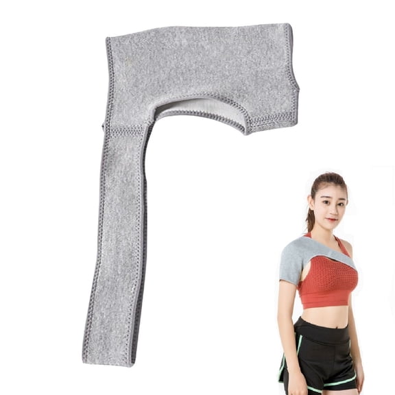 Adjustable Shoulder Brace with Arm Sling, Lightweight Compression Support Wrap for Sports Injury Protection, Rotator Cuff Relief for Basketball, Fitness, Weightlifting(RL Size L 1 PC)