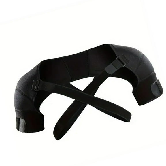 Adjustable Shoulder Brace Double Bandage Crossing Compression Support Strap for Relief and Postures Correction