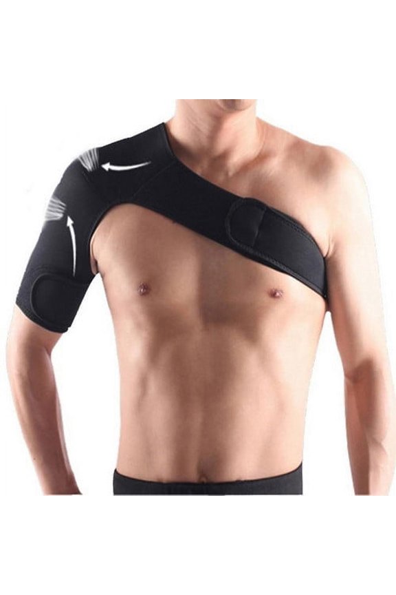 Adjustable Shoulder Brace Rotator Cuff Support for Injury Prevention, Dislocated AC Joint, Labrum Tear, Frozen Shoulder Pain, Sprain, Soreness, Bursitis Neoprene Shoulder Support Wrap