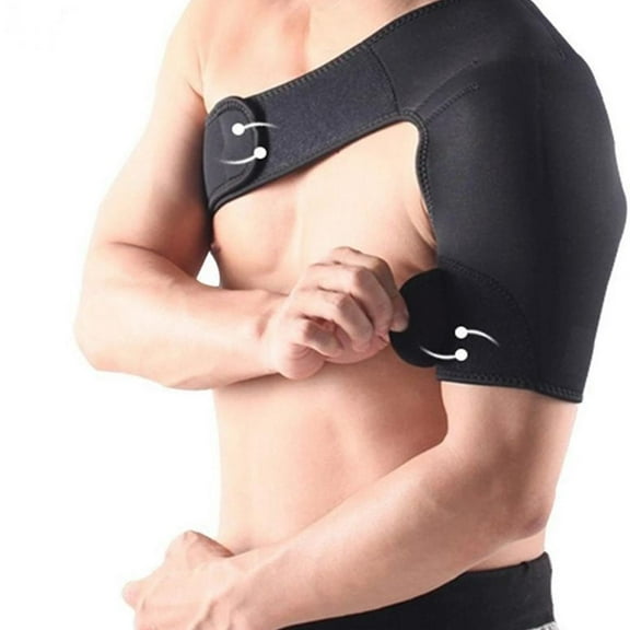 Adjustable Shoulder Brace Rotator Cuff Support for Injury Prevention, Dislocated AC Joint, Labrum Tear, Frozen Shoulder Pain, Sprain, Soreness, Bursitis Neoprene Shoulder Support Wrap
