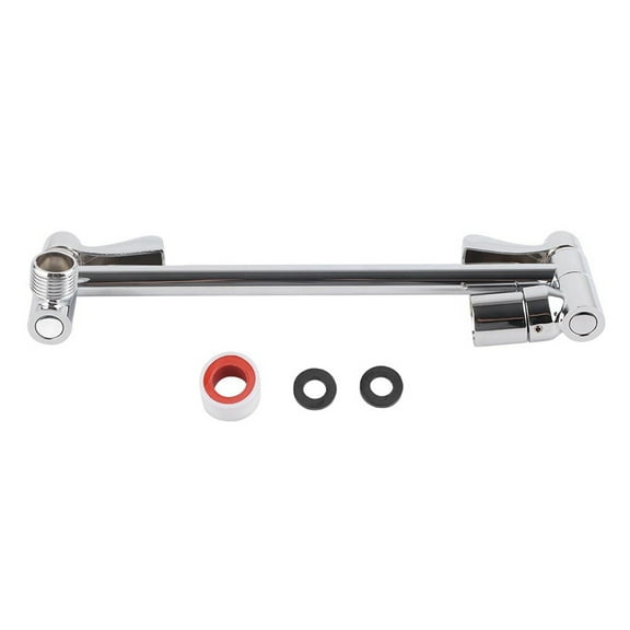 Adjustable Shower Arm Extension, Solid Brass Shower Pipe With Anti-Leak Connection, Universal Adjustable Angle Shower Arm For All Showerheads, 12-inch Extension Rod