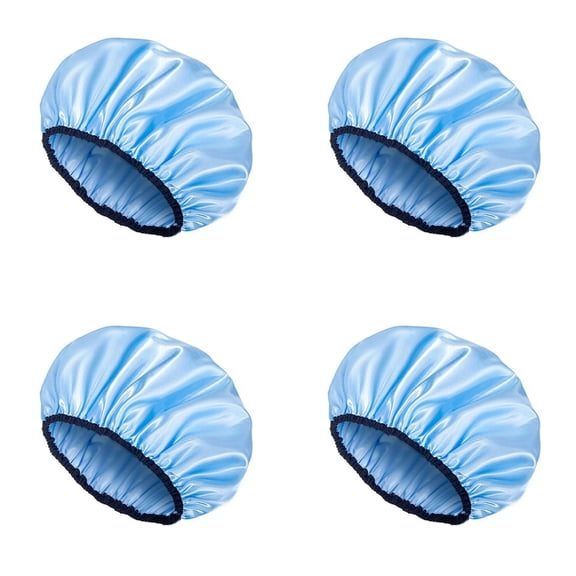 Adjustable Shower Cap Washable Reusable Extra Large Bathroom Head Cover Man Women Elastic Bathing Hair Cap for All Hair Lengths 4PCS