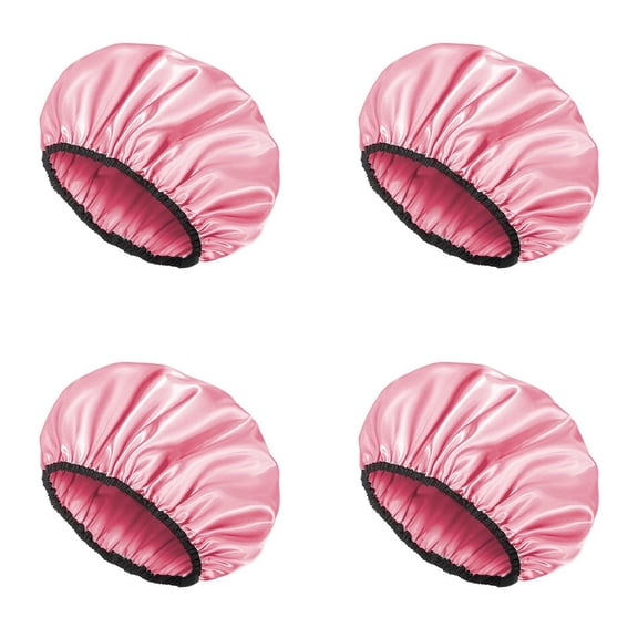 Adjustable Shower Cap Washable Reusable Extra Large Bathroom Head Cover Man Women Elastic Bathing Hair Cap for All Hair Lengths 4PCS