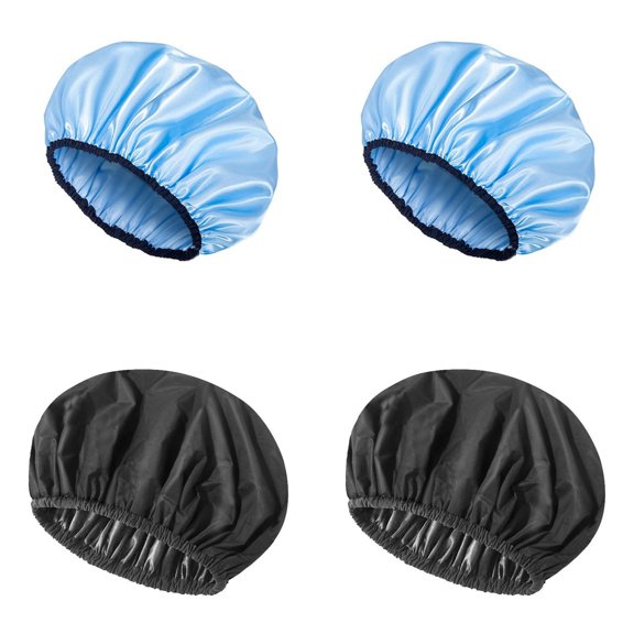 Adjustable Shower Cap Washable Reusable Extra Large Bathroom Head Cover Man Women Elastic Bathing Hair Cap for All Hair Lengths 4PCS