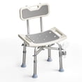 thumbnail image 1 of Bluelog Shower Chair with Back, Adjustable Shower Seat, Shower Bench, 350 lb Capacity, Rectangular, White, 1 of 8