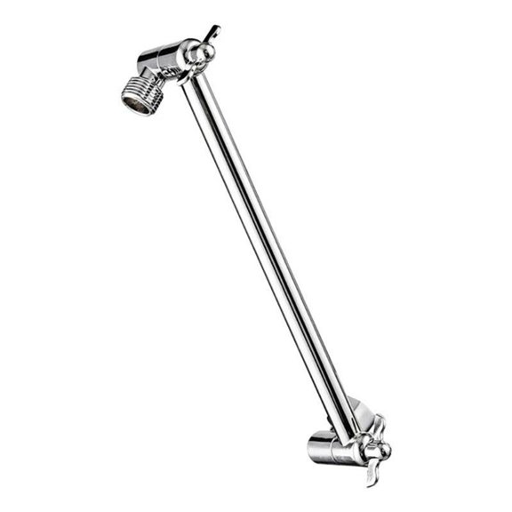 Adjustable Shower Connection Rod With Toothed Design, Sturdy ABS And Stainless Steel Extension Bracket For Secure Grip, Easy Installation Bathroom Fixture Upgrade(Sliver)