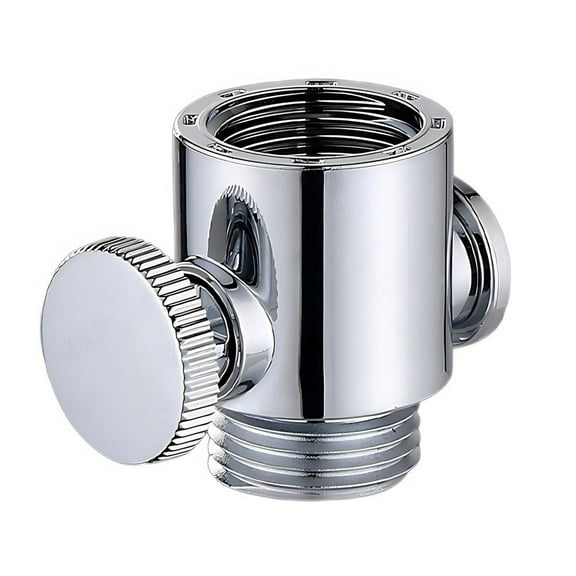 Adjustable Shower Head Diverter Flow Regulator Valve Sprayer Shut-Off Switch
