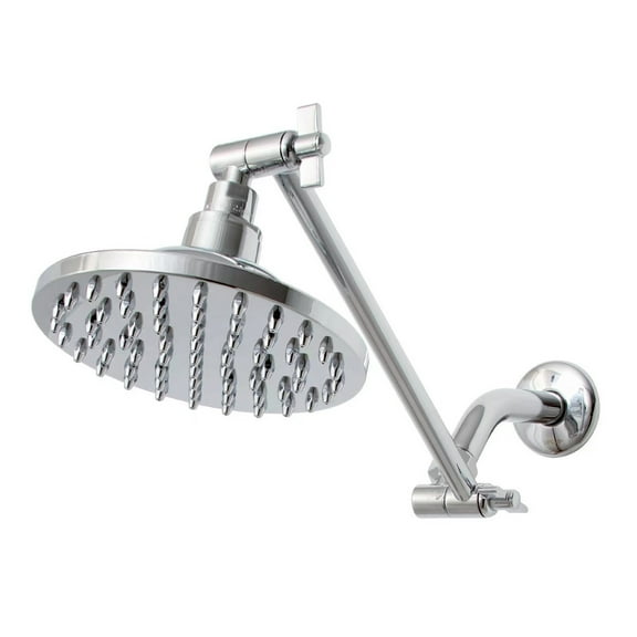 Adjustable Shower Head Extension Arm 10" - Solid Brass Universal Shower Arm Extender for High/Low Pipes, Tool-Free Install, Fits All Shower Heads (Rainfall, Handheld, Fixed)