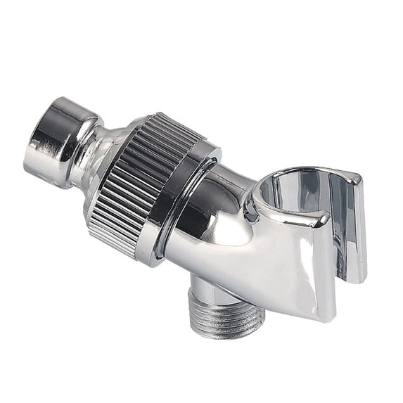 Adjustable Shower Head Holder Arm Wall Mounted Universal Bracket, Chrome Finish Abs Bathroom Showerhead Holder No Drill Installation, 360 Degree Adjustable Angle for , 1 Shower Manifold Socket