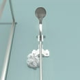 thumbnail image 1 of Adjustable Shower Head Holder Bracket No-Drill Wall Mount, Plastic Suction Base for Bathroom, Fits Handheld Shower Heads, White Gray, 1 of 6