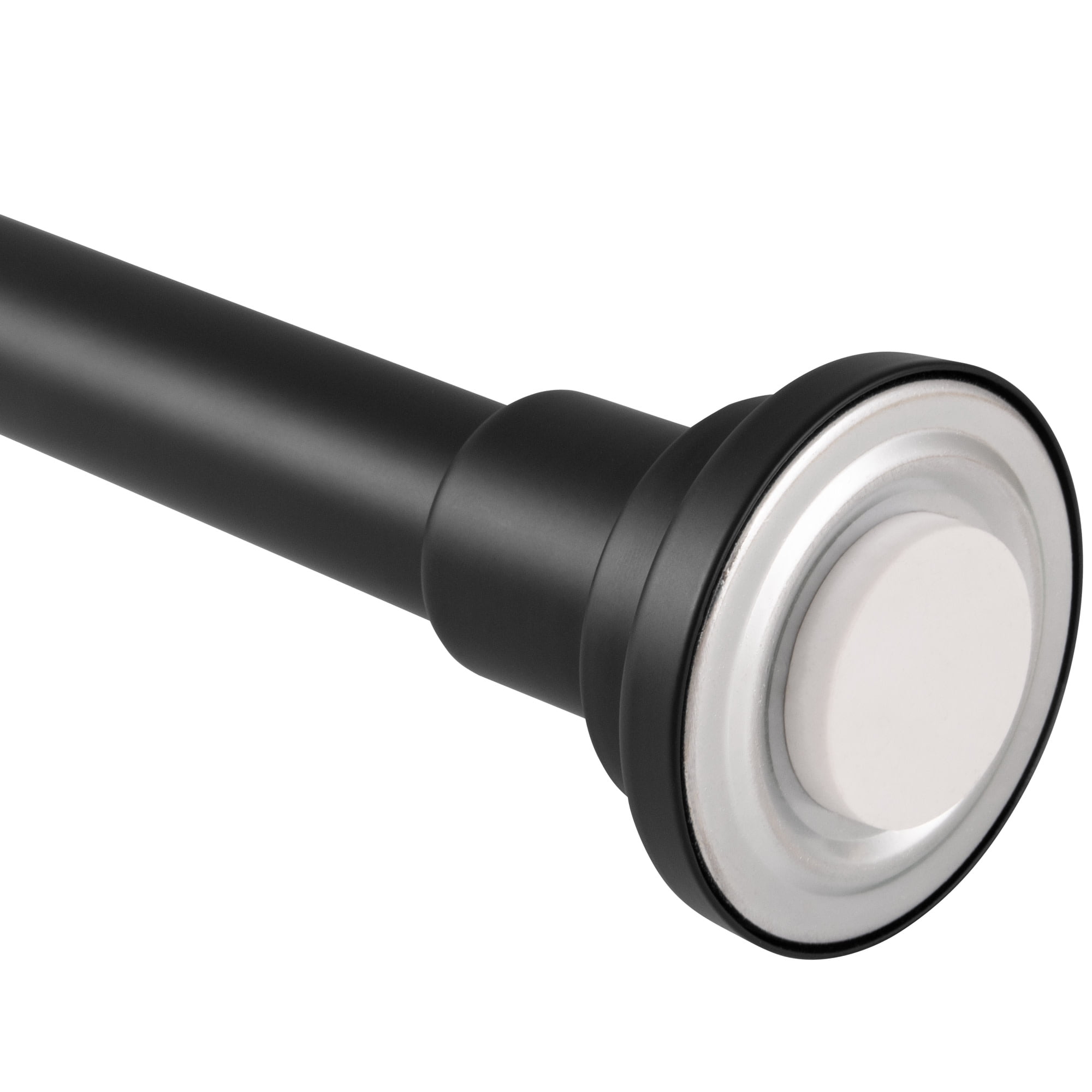 Design House Classic Steel Adjustable 42"-72" Tension Shower Rod, Matte Black