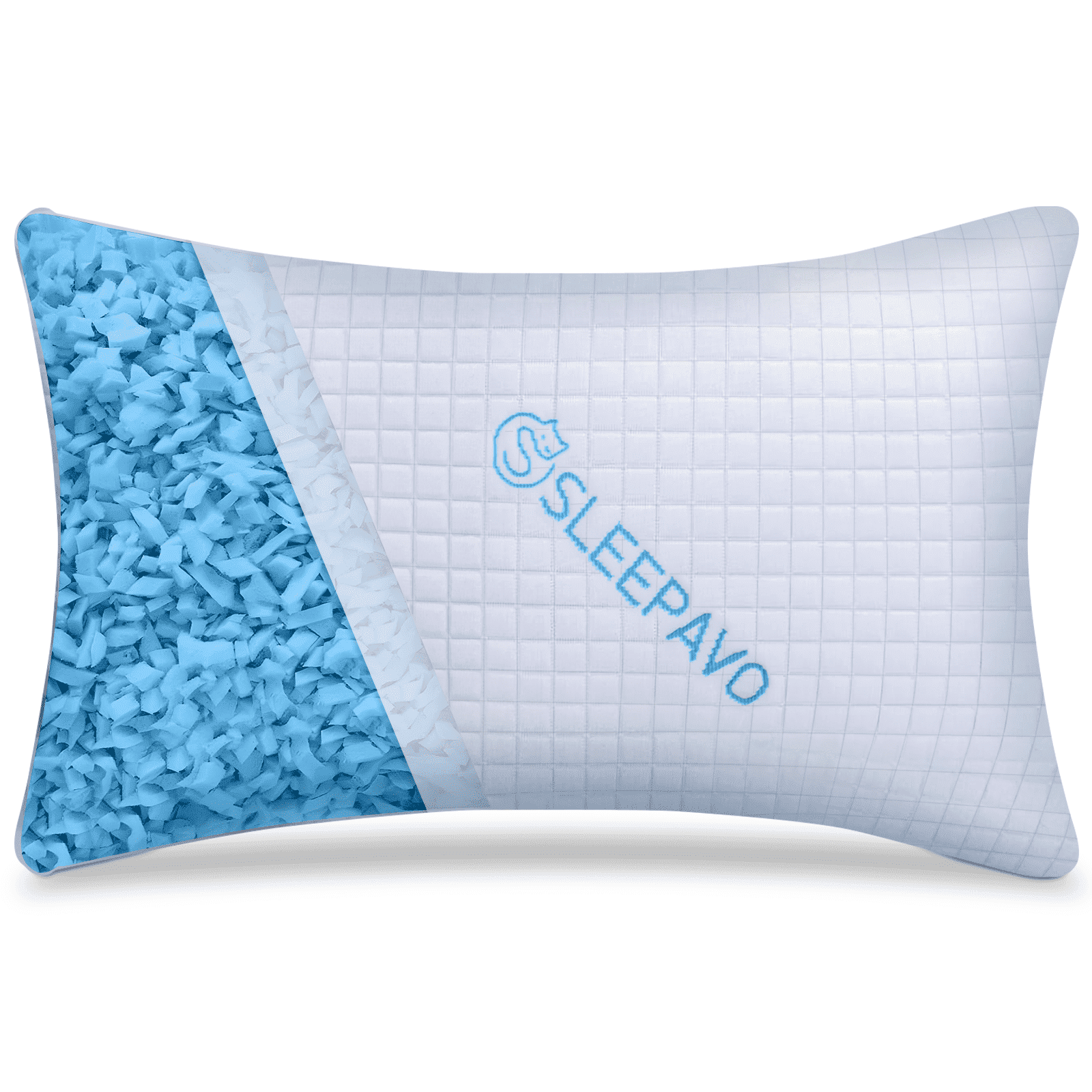 Queen Size Cooling Shredded Memory Foam Bed Pillow