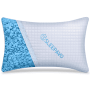 Adjustable Shredded Memory Foam Pillow Queen Size - Soft or Firm Rayon Derived from Bamboo Pillow for Side Sleepers, Stomach & Back - Cooling Bed Pillow for Sleeping Premium Comfortable Pillow