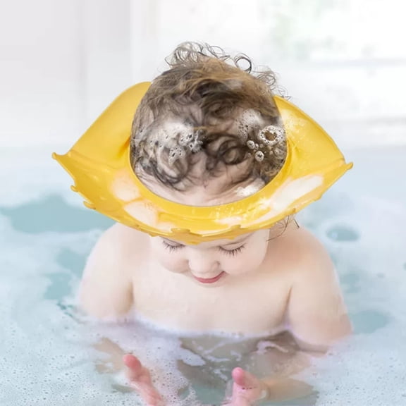 Adjustable Silicone Hair Washing Cap, Cute Crown Shape Shower Hat For Ear Protection, Waterproof Reusable Bath Cap For Showering (A)