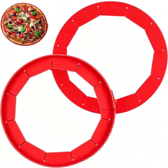 Adjustable Silicone Pie Crust Shields, Non-Stick 2 Count