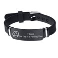 thumbnail image 1 of Adjustable Silicone Sobriety Bracelet,Personalized AA AF Alchohol Addiction Recovery Wristband Jewelry Gifts for Men Women Adults,7 Years, 1 of 1