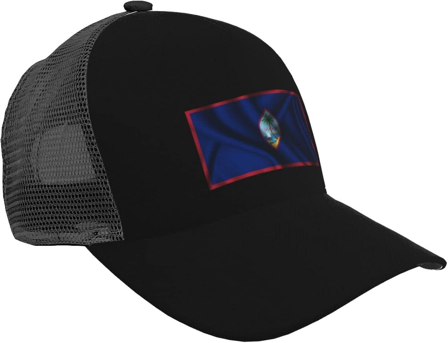 Adjustable Silk Style Flag of Guam Baseball Cap for Men Women Hats