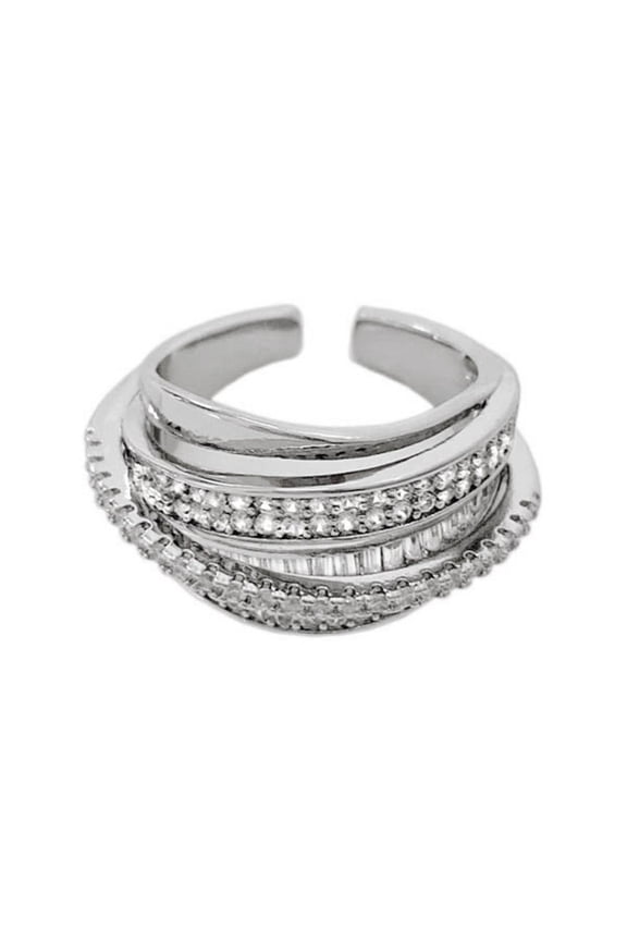 Adjustable Silvery Alloy Wrap Rings for Vacation and Holiday Party