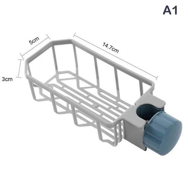 Adjustable Sink Drain Rack Sponge Storage Faucet Holder Soap Drainer