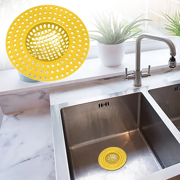 Adjustable Sink Strainer, Universal Drain Protector for Kitchen and Bathroom to Catch Hair & Food, Prevent Clogs