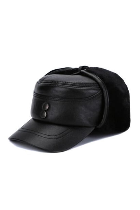 Adjustable Size Men Genuine Leather Hat Autumn Winter Warm Hats For Men Flat Cap ,Soft Feel