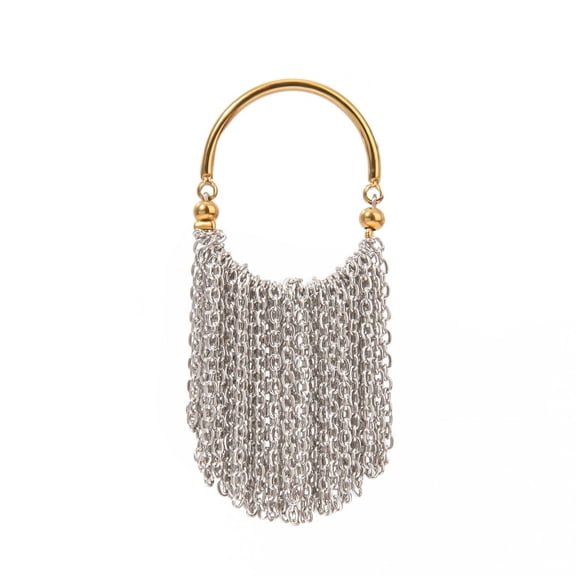 Adjustable Size Rings Delicate Gold and Silver Color Chain Fringe Rings Stainless Steel Jewelry for Fashionable Women
