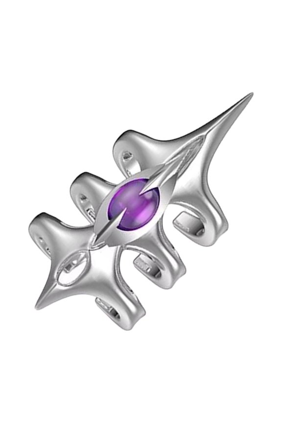 Adjustable Size Three Layer Spikes Open Rings For Comfortable Wear And Versatile Stacking Crafted In Alloy