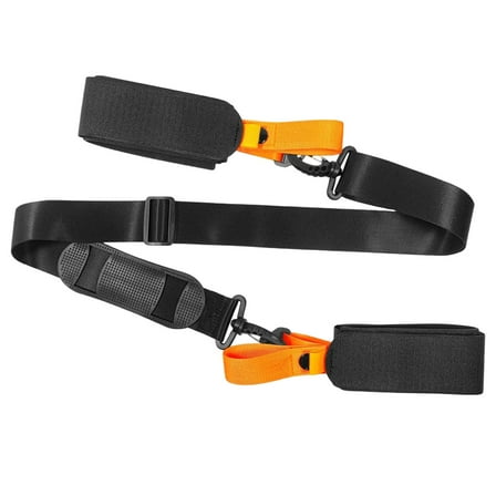 Adjustable Ski Carry Strap Belt Equipment Accessories Ski Strap Carrying Handle Orange