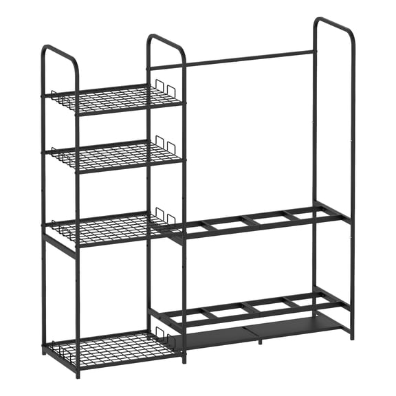 Adjustable Ski and Snowboard Storage Rack, Heavy-Duty Multi-Level Organizer for Skis, Poles, Boots, Helmets & Goggles, Freestanding Winter Sports Equipment Holder for Garage & Home