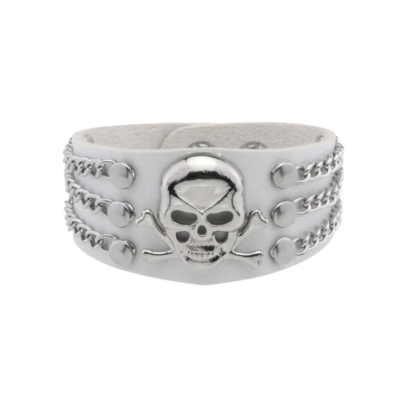 Adjustable Skull Head Bracelet In Sturdy Metal Materialsfor Unique Styles
