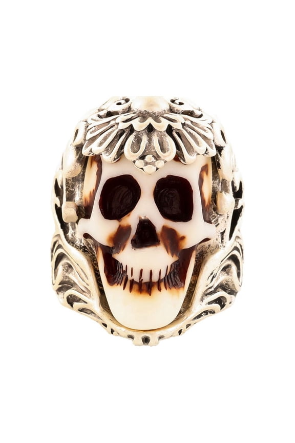 Adjustable Skull Ring Halloween Themed Open Style Ring For Gothic Cosplay Costume Jewelry Accessory