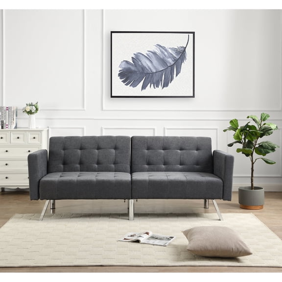 Adjustable Sleeper Sofa Bed with Sturdy Legs / Ideal for Office and Apartment Use
