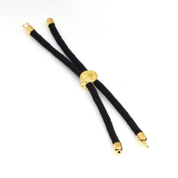 Adjustable Slide Macrame Slider Bracelet Cord Bracelet Half-finished Cord w Stop
