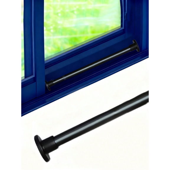 Adjustable Sliding Door Safety Bar Metal Window Glass Door Lock With Rubber Heads Durable Structure Enhanced Home Security Fits Most Doors
