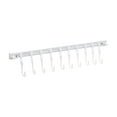 thumbnail image 1 of Adjustable Sliding Rail Hooks for Kitchen Utensils, Pots, and Pans - Wall Mounted Storage Rack with No-Drill Installation, 1 of 2