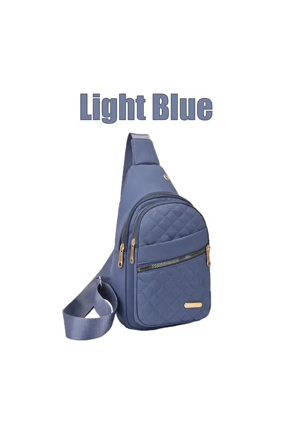 Adjustable Sling Bag for Daily Use,Lightweight & Waterproof,Solid Color Quilted Fanny Pack-Casual Large Capacity Zipper Chest Belt Bum Bag,Fashionable Large Capacity Sling Bag.