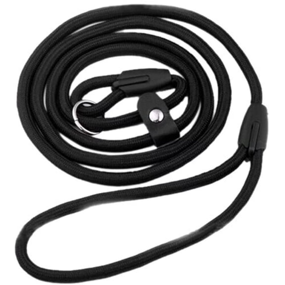 Adjustable Slip Dog Leash with Integrated Collar, Heavy Duty Nylon Training Lead, No-Pull Traction Rope for Small & Medium Dogs Daily Walking