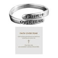 Adjustable Sliver Fashion Faiths Ring With Card Jewelry Gift For Women Girl Birthday Valentine's