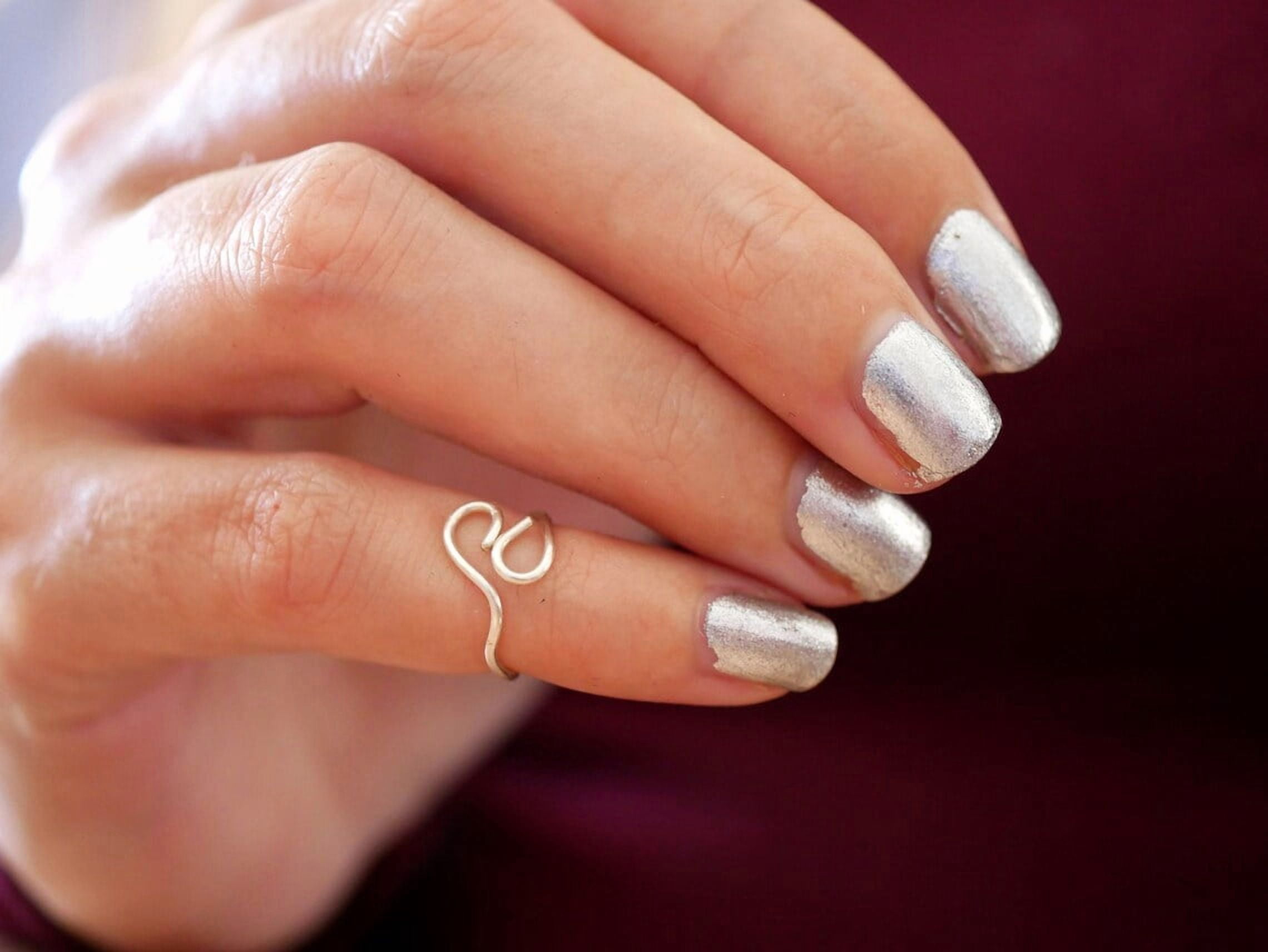 Adjustable Small Size Knuckle Ring for Women in 925 Sterling Silver ...
