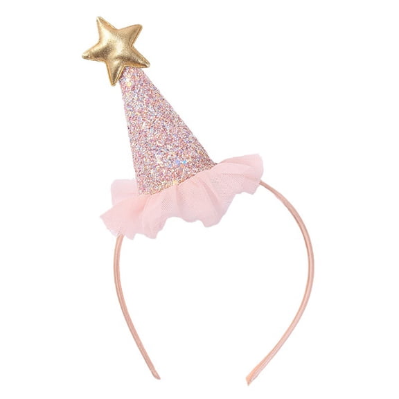 Adjustable Small Top Hat Headbands With Sequins Design For Children Girl Stage Performances Birthday Party Gathering