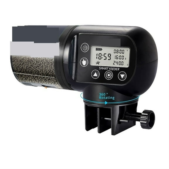 Adjustable Smart Automatic Feed Feeder With LCD Indicates Timer Automatic Fish Tank Auto Feeder Aquarium Accessories ,Large Capacity