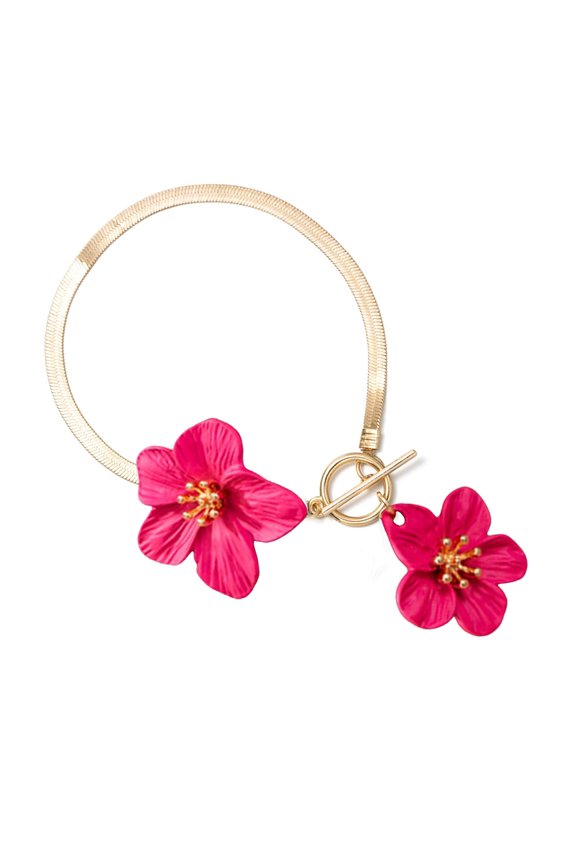 Adjustable Snake Bone Foot Chain Summer Jewelry Gift 3D Flower Charm Anklet