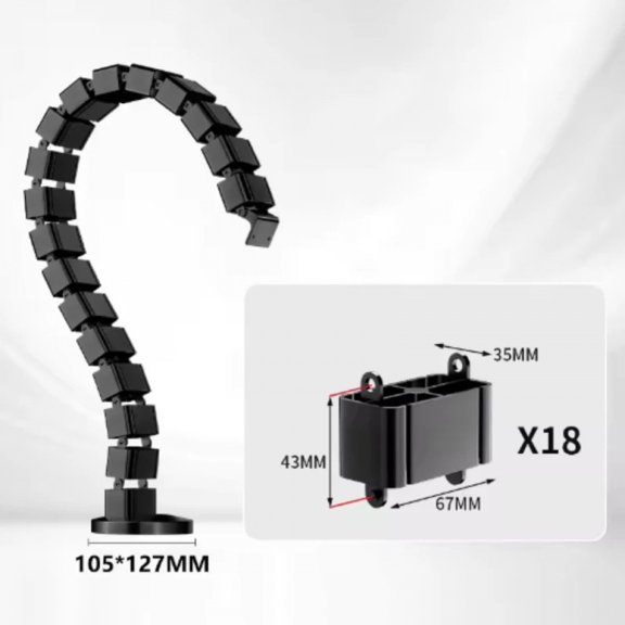 Adjustable Snake Cable Spine Cable Wire Management Solution for Desk Cable Organizer Underdesk Flexible Cable Sleeve/conduit