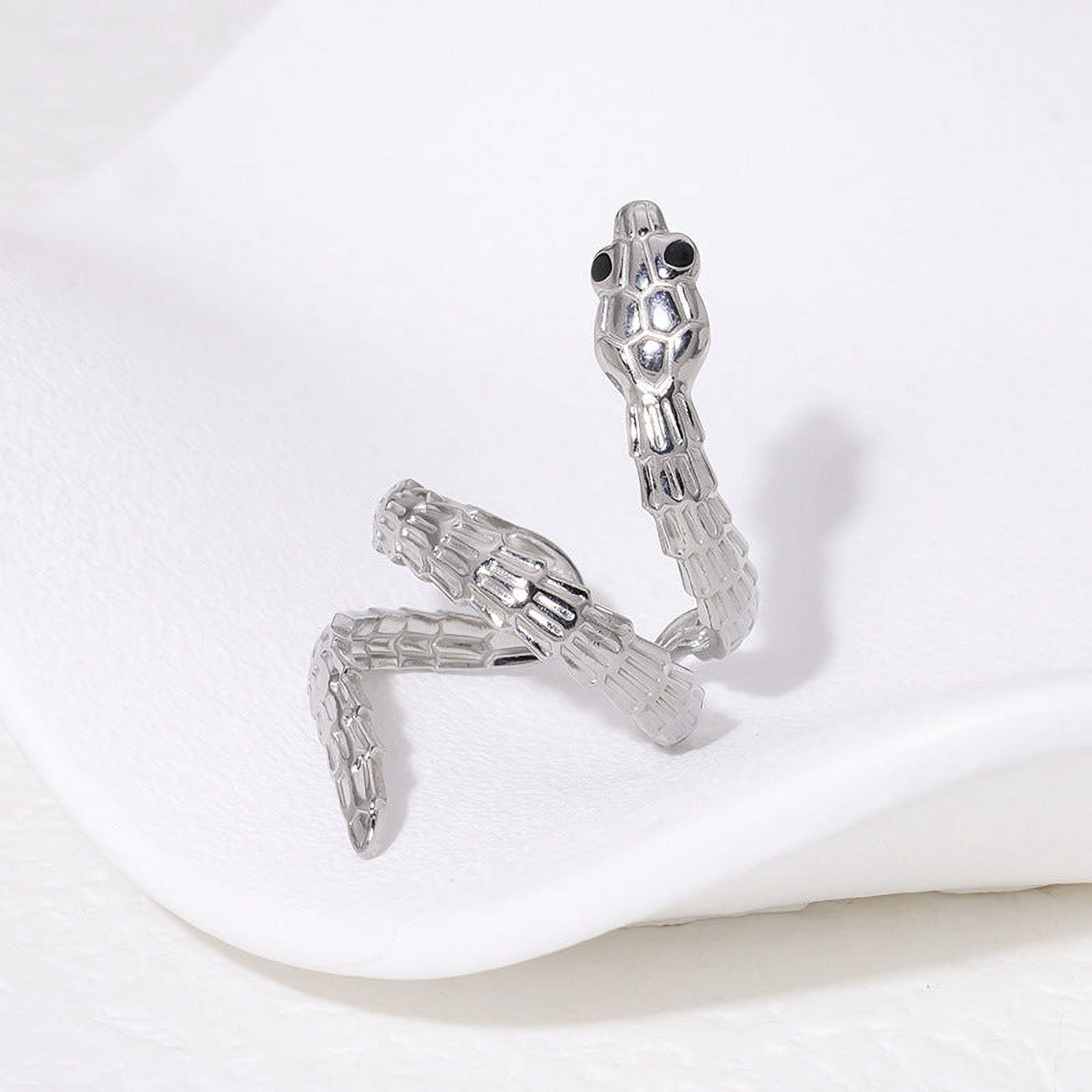 Snake Ring for Women,gothic Adjustable Ring,long Snake Ring, Silver Snake Ring for Women,gothic Adjustable Ring,long Snake Ring, Silver