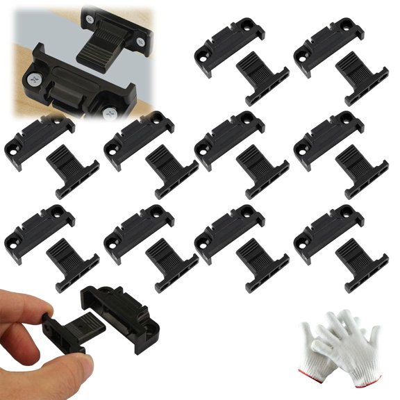 Adjustable Snap-in Panel Fastener, 2-in-1 Quick Release Column Connector, Hidden Joint Clip for Cabinet Wardrobe(10Pcs)